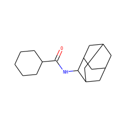O=C(NC1C2CC3CC(C2)CC1C3)C1CCCCC1 ZINC000000466755
