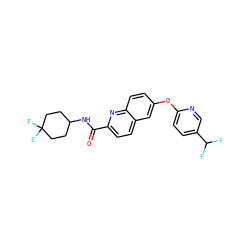 O=C(NC1CCC(F)(F)CC1)c1ccc2cc(Oc3ccc(C(F)F)cn3)ccc2n1 ZINC001772643940