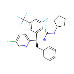 O=C(NC1CCCC1)N[C@@](Cc1ccccc1)(c1cc(F)cc(C(F)(F)F)c1)c1ccc(Cl)cn1 ZINC000095552190