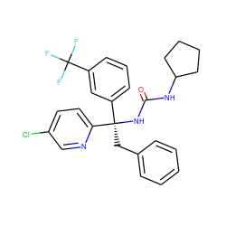 O=C(NC1CCCC1)N[C@](Cc1ccccc1)(c1cccc(C(F)(F)F)c1)c1ccc(Cl)cn1 ZINC000095553203