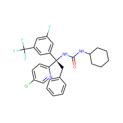 O=C(NC1CCCCC1)N[C@@](Cc1ccccc1)(c1cc(F)cc(C(F)(F)F)c1)c1ccc(Cl)cn1 ZINC000095580507