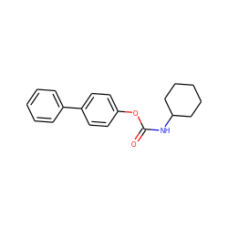 O=C(NC1CCCCC1)Oc1ccc(-c2ccccc2)cc1 ZINC000000398653