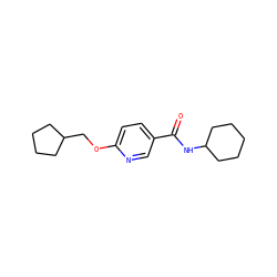 O=C(NC1CCCCC1)c1ccc(OCC2CCCC2)nc1 ZINC000095579973