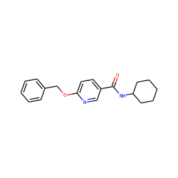 O=C(NC1CCCCC1)c1ccc(OCc2ccccc2)nc1 ZINC000095573074