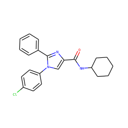 O=C(NC1CCCCC1)c1cn(-c2ccc(Cl)cc2)c(-c2ccccc2)n1 ZINC000028702458