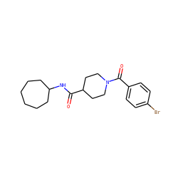 O=C(NC1CCCCCC1)C1CCN(C(=O)c2ccc(Br)cc2)CC1 ZINC000000661469