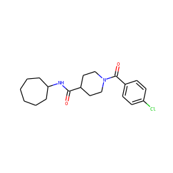 O=C(NC1CCCCCC1)C1CCN(C(=O)c2ccc(Cl)cc2)CC1 ZINC000006284189