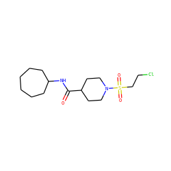 O=C(NC1CCCCCC1)C1CCN(S(=O)(=O)CCCl)CC1 ZINC000073223448