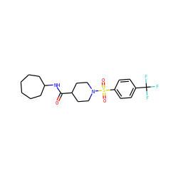 O=C(NC1CCCCCC1)C1CCN(S(=O)(=O)c2ccc(C(F)(F)F)cc2)CC1 ZINC000082157812