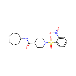 O=C(NC1CCCCCC1)C1CCN(S(=O)(=O)c2ccccc2[N+](=O)[O-])CC1 ZINC000073223065