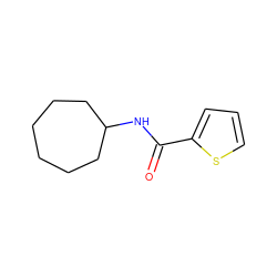 O=C(NC1CCCCCC1)c1cccs1 ZINC000002494366