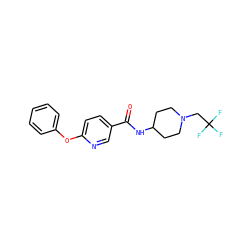 O=C(NC1CCN(CC(F)(F)F)CC1)c1ccc(Oc2ccccc2)nc1 ZINC000299852397
