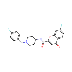 O=C(NC1CCN(Cc2ccc(F)cc2)CC1)c1cc(=O)c2ccc(F)cc2o1 ZINC000036351830