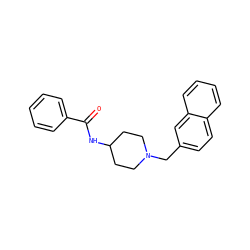 O=C(NC1CCN(Cc2ccc3ccccc3c2)CC1)c1ccccc1 ZINC000000087267