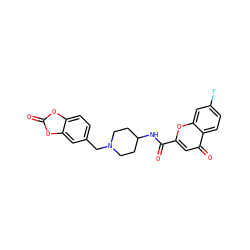 O=C(NC1CCN(Cc2ccc3oc(=O)oc3c2)CC1)c1cc(=O)c2ccc(F)cc2o1 ZINC000036351906