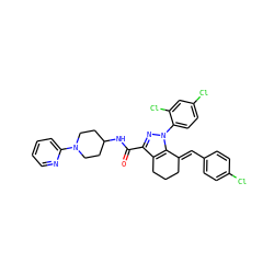 O=C(NC1CCN(c2ccccn2)CC1)c1nn(-c2ccc(Cl)cc2Cl)c2c1CCC/C2=C\c1ccc(Cl)cc1 ZINC001772639226