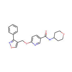 O=C(NC1CCOCC1)c1ccc(OCc2conc2-c2ccccc2)nc1 ZINC000142316237