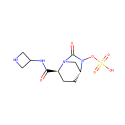 O=C(NC1CNC1)[C@@H]1CC[C@@H]2CN1C(=O)N2OS(=O)(=O)O ZINC000096168568