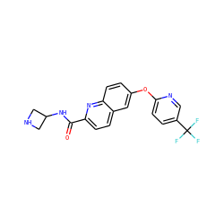 O=C(NC1CNC1)c1ccc2cc(Oc3ccc(C(F)(F)F)cn3)ccc2n1 ZINC000584630269