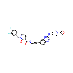 O=C(NCC#Cc1ccc2ncc(NC3CCN(C4COC4)CC3)nc2c1)c1cccn(Cc2ccc(F)c(F)c2)c1=O ZINC000096176167