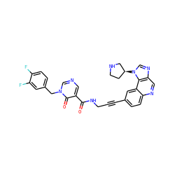 O=C(NCC#Cc1ccc2ncc3ncn([C@H]4CCNC4)c3c2c1)c1cncn(Cc2ccc(F)c(F)c2)c1=O ZINC000149581000