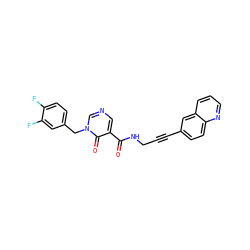 O=C(NCC#Cc1ccc2ncccc2c1)c1cncn(Cc2ccc(F)c(F)c2)c1=O ZINC000096176186