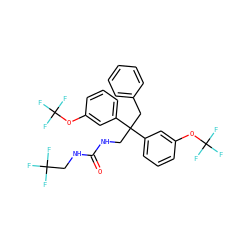 O=C(NCC(F)(F)F)NCC(Cc1ccccc1)(c1cccc(OC(F)(F)F)c1)c1cccc(OC(F)(F)F)c1 ZINC000114406346