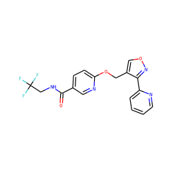 O=C(NCC(F)(F)F)c1ccc(OCc2conc2-c2ccccn2)nc1 ZINC000143094551