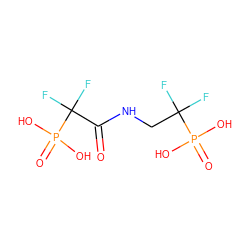 O=C(NCC(F)(F)P(=O)(O)O)C(F)(F)P(=O)(O)O ZINC000013556035