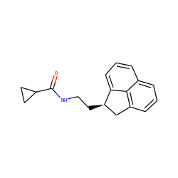 O=C(NCC[C@@H]1Cc2cccc3cccc1c23)C1CC1 ZINC000013834480