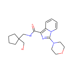 O=C(NCC1(CO)CCCC1)c1nc(N2CCOCC2)n2ccccc12 ZINC000071317418
