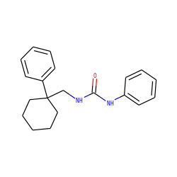 O=C(NCC1(c2ccccc2)CCCCC1)Nc1ccccc1 ZINC000013833471