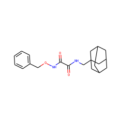 O=C(NCC12CC3CC(CC(C3)C1)C2)C(=O)NOCc1ccccc1 ZINC000103236026