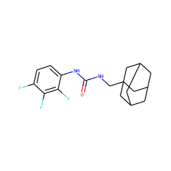 O=C(NCC12CC3CC(CC(C3)C1)C2)Nc1ccc(F)c(F)c1F ZINC000072114615