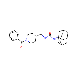 O=C(NCC1CCN(C(=O)c2ccccc2)CC1)NC12CC3CC(CC(C3)C1)C2 ZINC000036330681