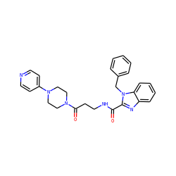 O=C(NCCC(=O)N1CCN(c2ccncc2)CC1)c1nc2ccccc2n1Cc1ccccc1 ZINC000045496749