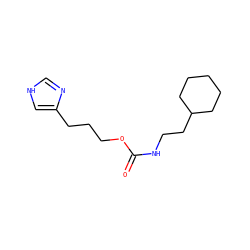 O=C(NCCC1CCCCC1)OCCCc1c[nH]cn1 ZINC000034220378