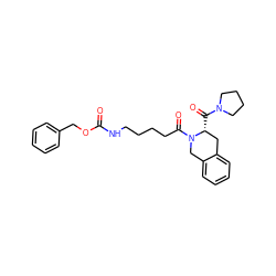 O=C(NCCCCC(=O)N1Cc2ccccc2C[C@H]1C(=O)N1CCCC1)OCc1ccccc1 ZINC000027437084