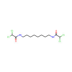 O=C(NCCCCCCCCNC(=O)C(Cl)Cl)C(Cl)Cl ZINC000006845427