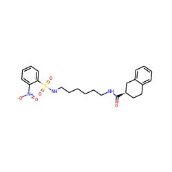 O=C(NCCCCCCNS(=O)(=O)c1ccccc1[N+](=O)[O-])[C@@H]1CCc2ccccc2C1 ZINC000013443343
