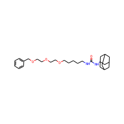 O=C(NCCCCCOCCOCCOCc1ccccc1)NC12CC3CC(CC(C3)C1)C2 ZINC000059895549