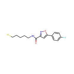 O=C(NCCCCCS)c1cc(-c2ccc(F)cc2)on1 ZINC000653707393