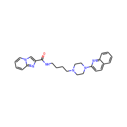 O=C(NCCCCN1CCN(c2ccc3ccccc3n2)CC1)c1cn2ccccc2n1 ZINC000299824774