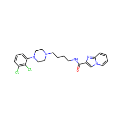 O=C(NCCCCN1CCN(c2cccc(Cl)c2Cl)CC1)c1cn2ccccc2n1 ZINC000299825975