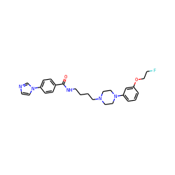 O=C(NCCCCN1CCN(c2cccc(OCCF)c2)CC1)c1ccc(-n2ccnc2)cc1 ZINC000040863296