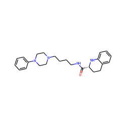 O=C(NCCCCN1CCN(c2ccccc2)CC1)[C@H]1CCc2ccccc2N1 ZINC000149507814