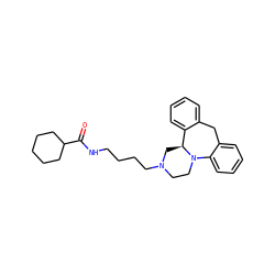 O=C(NCCCCN1CCN2c3ccccc3Cc3ccccc3[C@@H]2C1)C1CCCCC1 ZINC000028869906