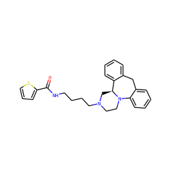 O=C(NCCCCN1CCN2c3ccccc3Cc3ccccc3[C@@H]2C1)c1cccs1 ZINC000028869879
