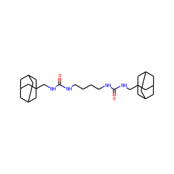 O=C(NCCCCNC(=O)NCC12CC3CC(CC(C3)C1)C2)NCC12CC3CC(CC(C3)C1)C2 ZINC000169334935