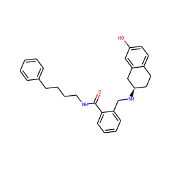 O=C(NCCCCc1ccccc1)c1ccccc1CN[C@@H]1CCc2ccc(O)cc2C1 ZINC000013589131